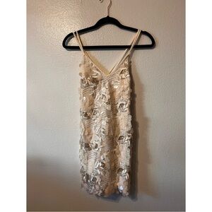 Forever 21 Cream Sequin Mini Dress New Year’s Eve dress
